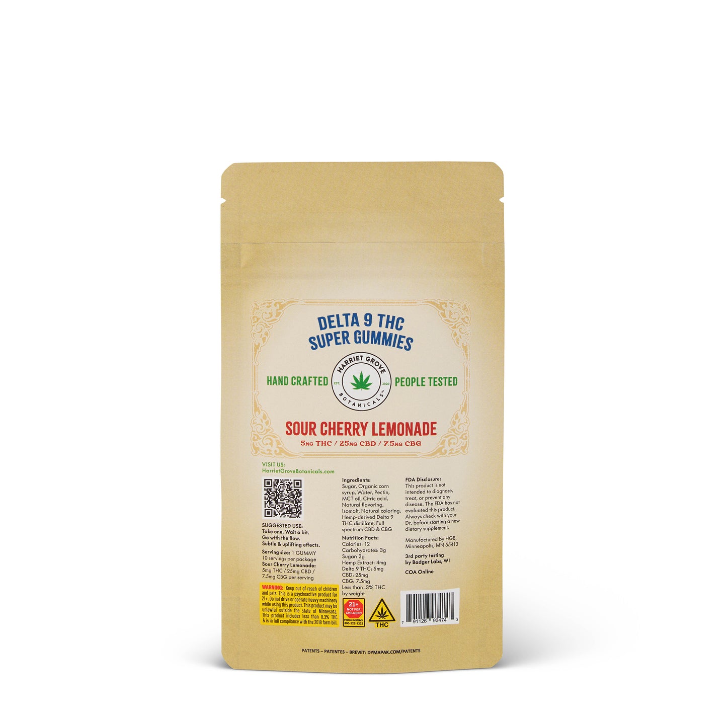 Delta 9 THC Super Gummies - Sour Cherry Lemonade