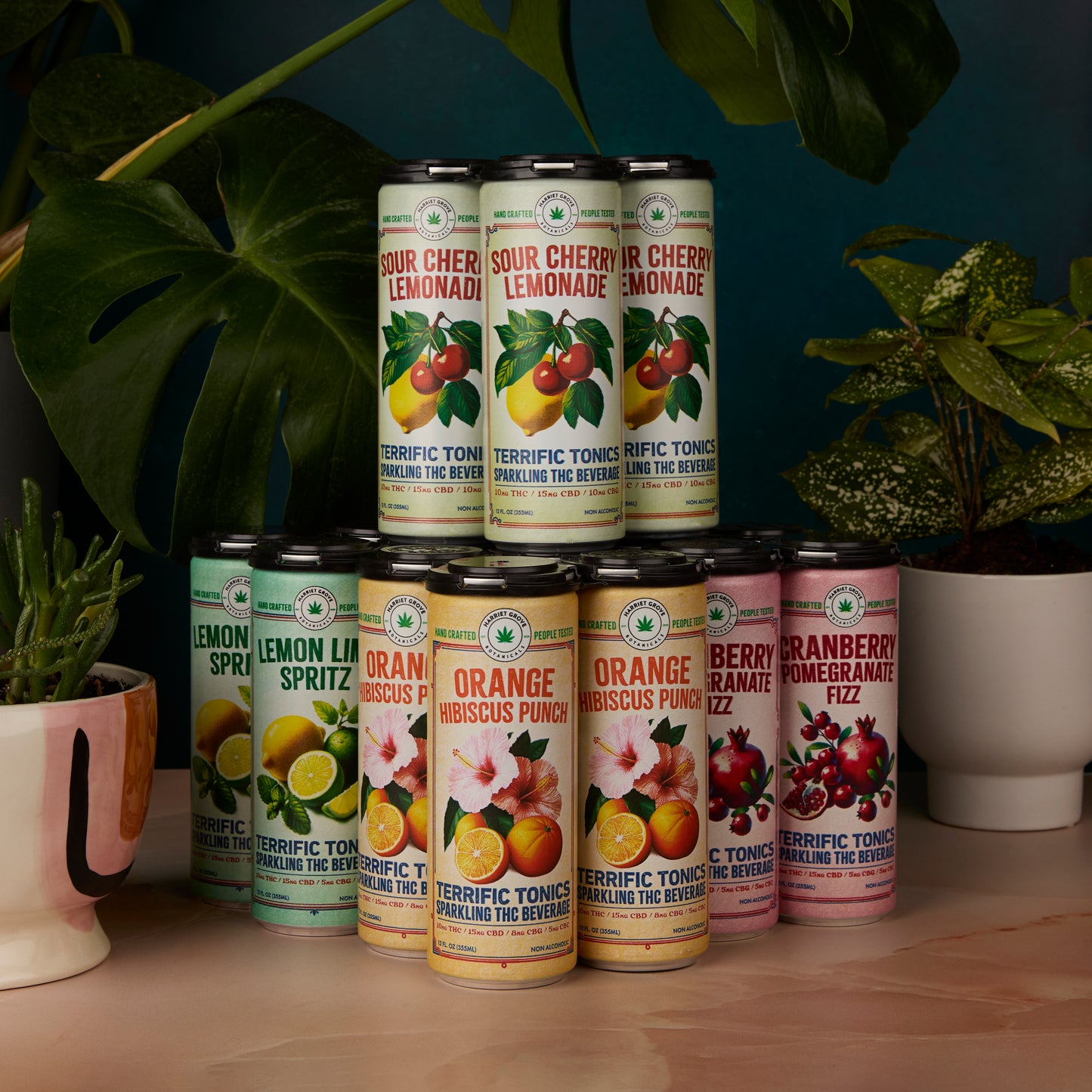 Terrific Tonics THC Beverage - Mixed 4-Pack