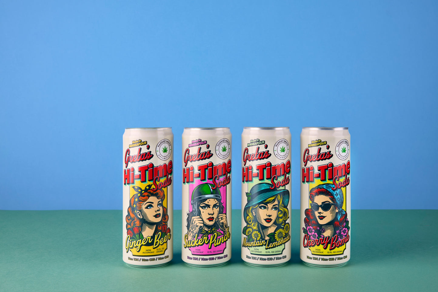Greta's Hi-Time Sodas – Variety Pack (4-Pack)
