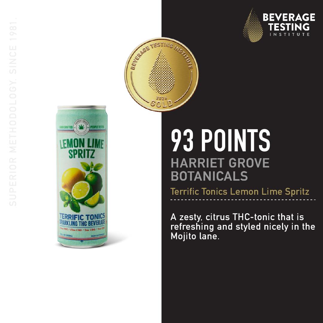 Terrific Tonics THC Beverages - Lemon Lime Spritz