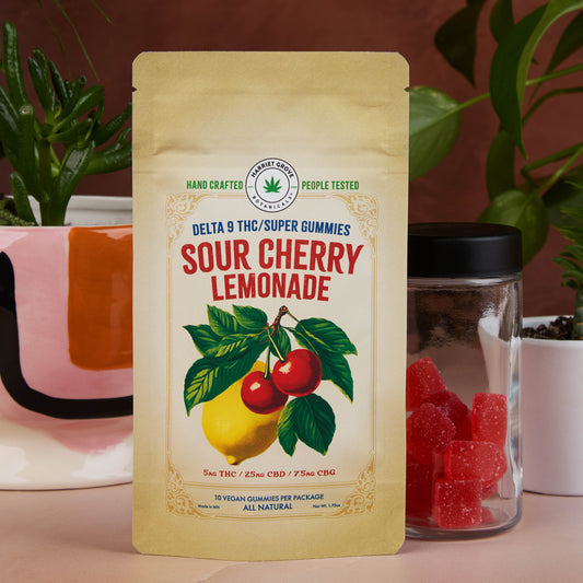 Delta 9 THC Super Gummies - Sour Cherry Lemonade