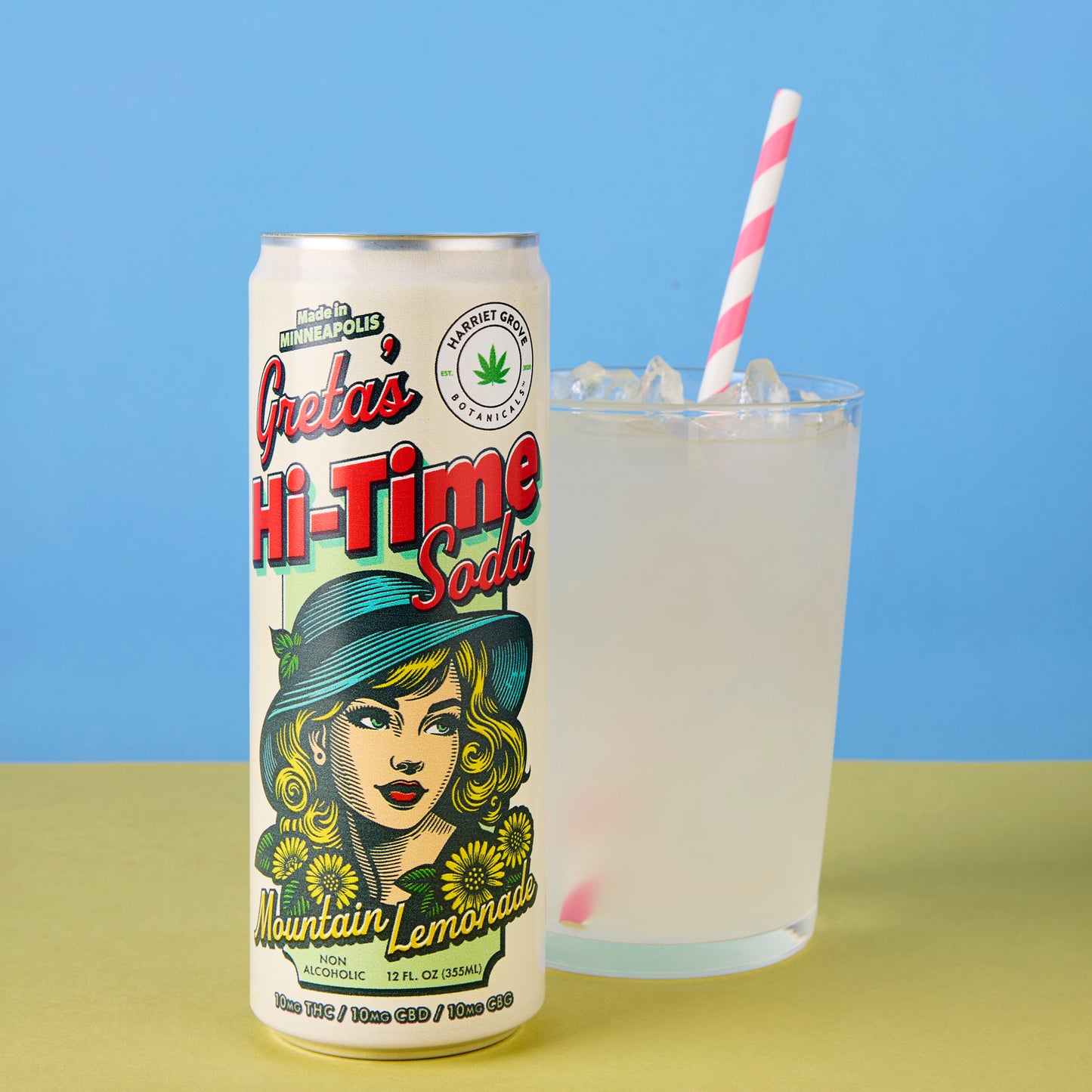 Greta's Hi-Time Sodas – Mountain Lemonade Botanical (4-Pack)