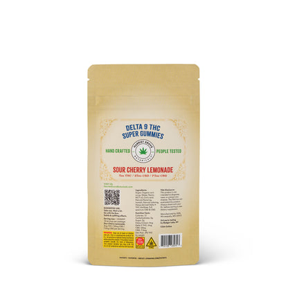 Delta 9 THC Super Gummies - Sour Cherry Lemonade