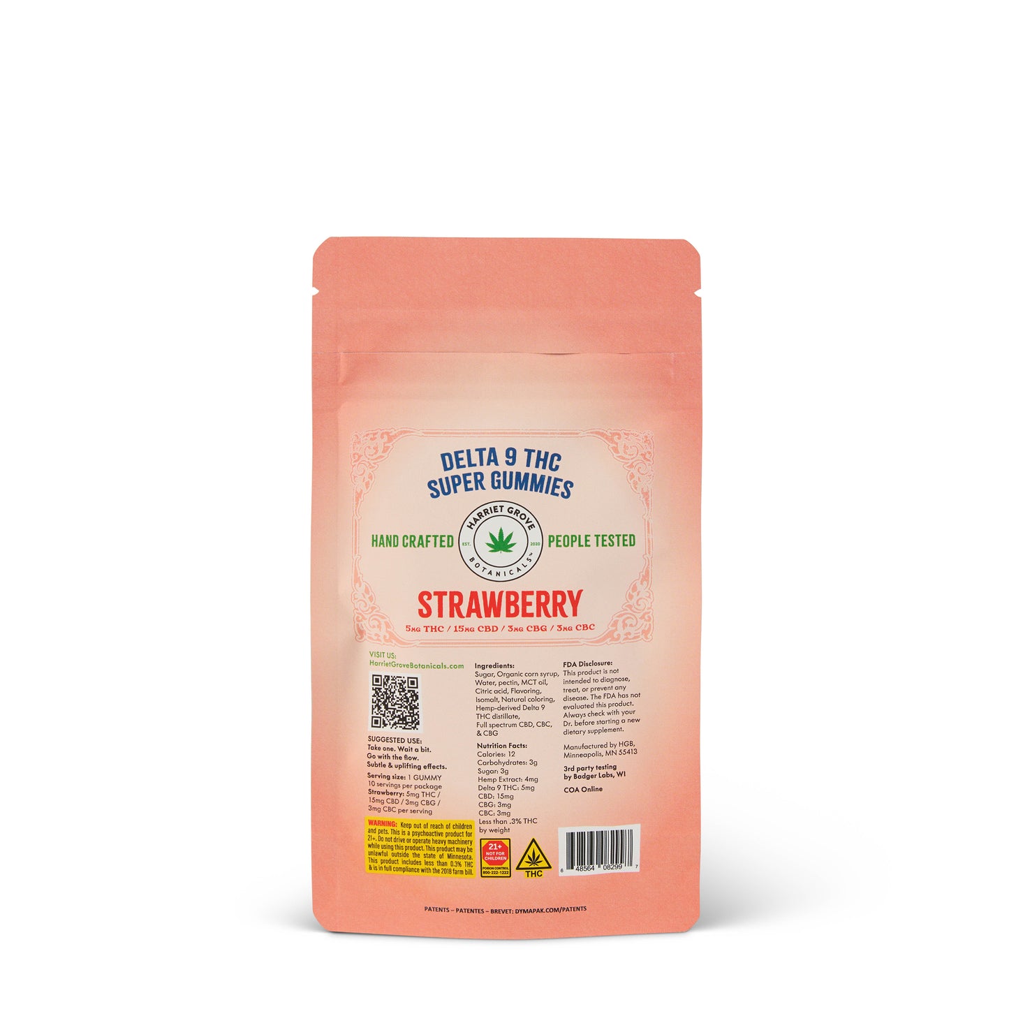 Delta 9 THC Super Gummies - Strawberry