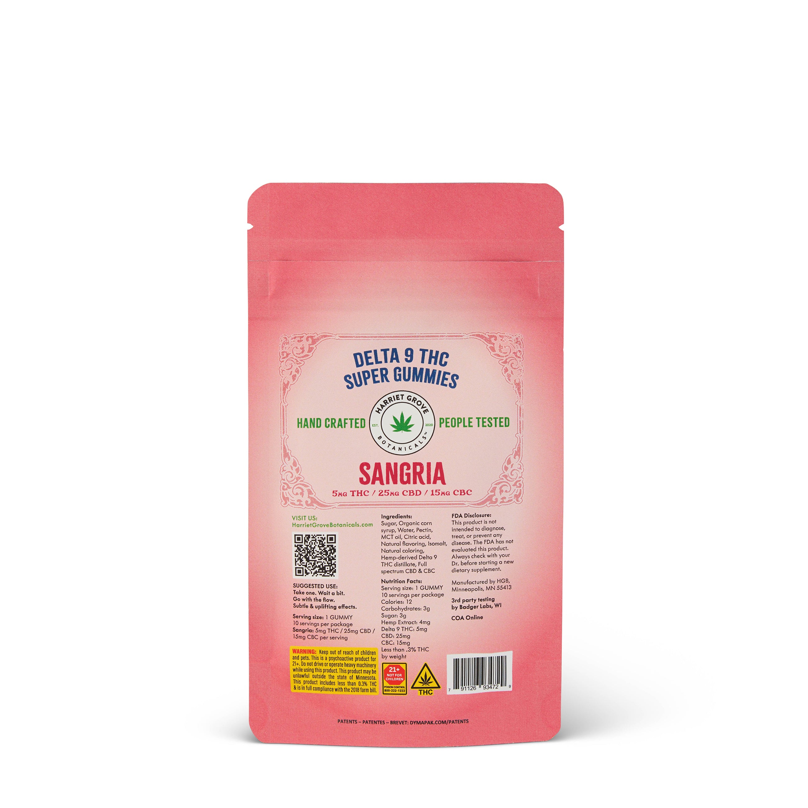 Delta 9 THC Super Gummies - Sangria – Harriet Grove Botanicals